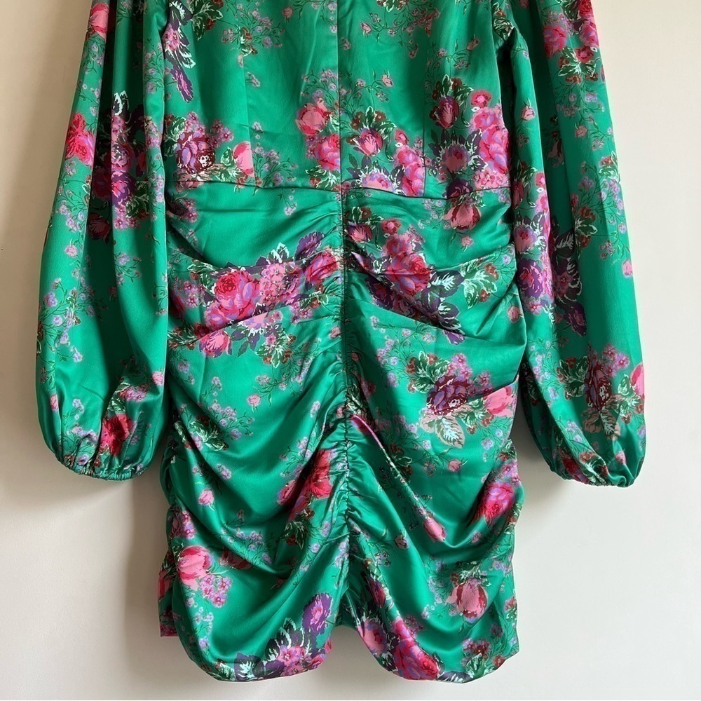 πFor Love & Lemons Wyatt Mini Dress in Kelly Green - Picture 13 of 16
